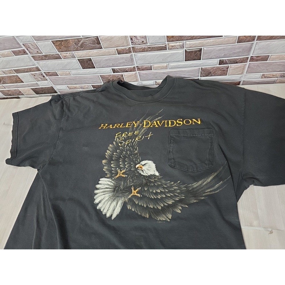 Vintage 2000 Harley Davidson Sauk Prairie WI HOG Hospital T-Shirt XL Free Spirit - Picture 4 of 16
